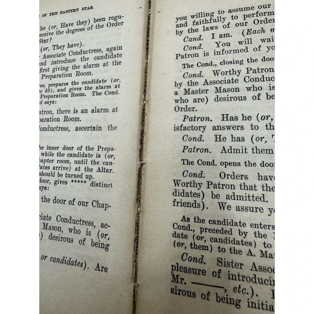 Standard Ritual Order Of The Easteren Star State Of New York 1916 Edition